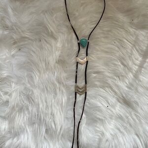 Lucky Brand Blue and Silver Bohemian Necklace